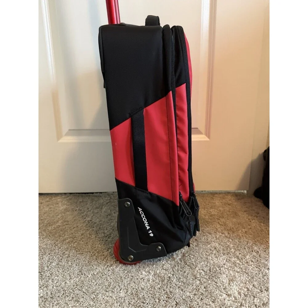 THE NORTH FACE Overhead Travel Carryon 19” Rolling - Accona 19 - Red EUC